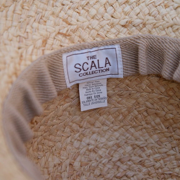 Vintage The Scala Collection Straw & Cotton Summer Hats Set Of 3 main image 5